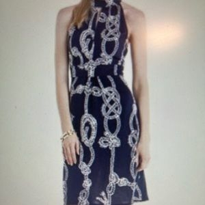 Lily Pulitzer blue double knot halter dress  size small great deal no flaws